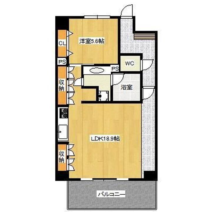 ＰＩＫＥ　ＰＬＡＣＥ　南方 2階 1LDK 賃貸物件詳細
