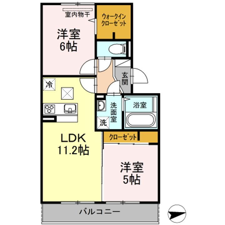 カーサ・ソレイユⅡ 1階 2LDK 賃貸物件詳細