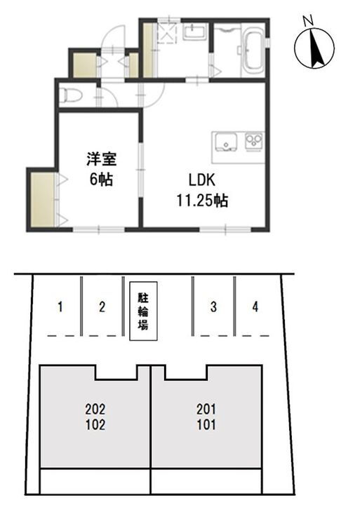 メイフラワー清水　Ｃ 1階 1LDK 賃貸物件詳細