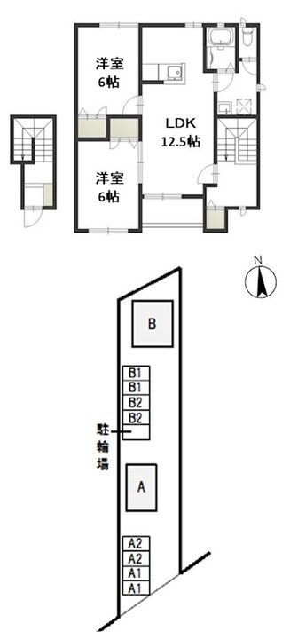 レザン　ヴェルジェ　Ｂ　 2階 2LDK 賃貸物件詳細