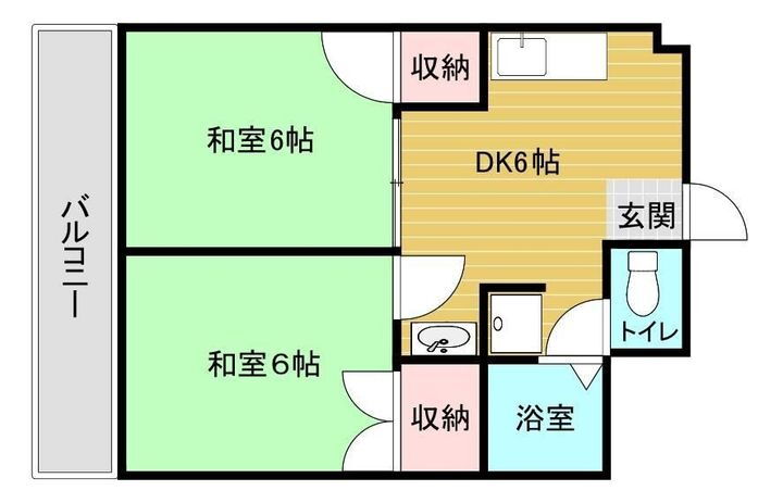 グランディール門田屋敷 7階 2DK 賃貸物件詳細