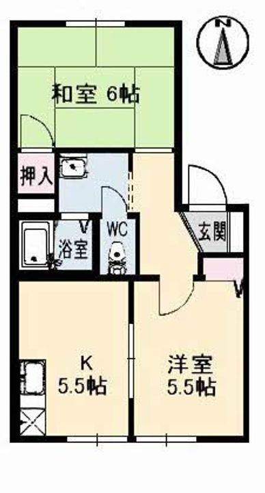 フレンド宮田　Ａ棟 1階 2K 賃貸物件詳細
