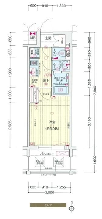 プレサンス岡山駅前 5階 1K 賃貸物件詳細