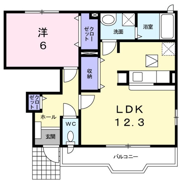 グランドール関 1階 1LDK 賃貸物件詳細
