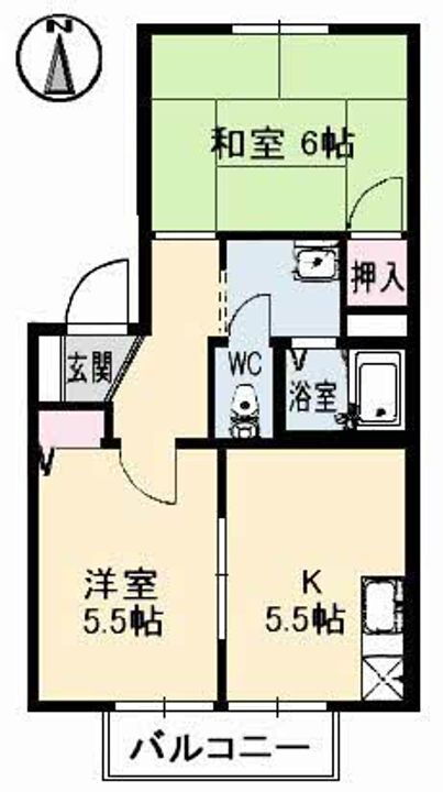 フレンド宮田　Ｂ棟 2階 2K 賃貸物件詳細