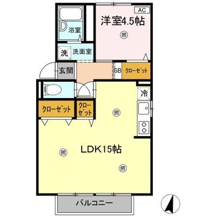 プレジール今在家 2階 1LDK 賃貸物件詳細