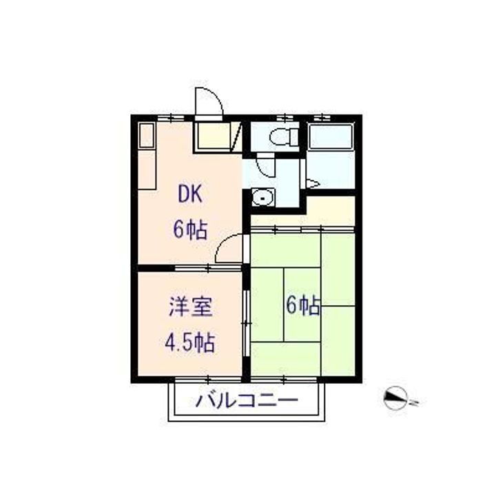 ペニーＡＢ 2階 2DK 賃貸物件詳細