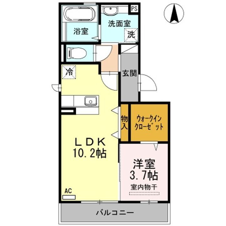 サンフレスカ 3階 1LDK 賃貸物件詳細
