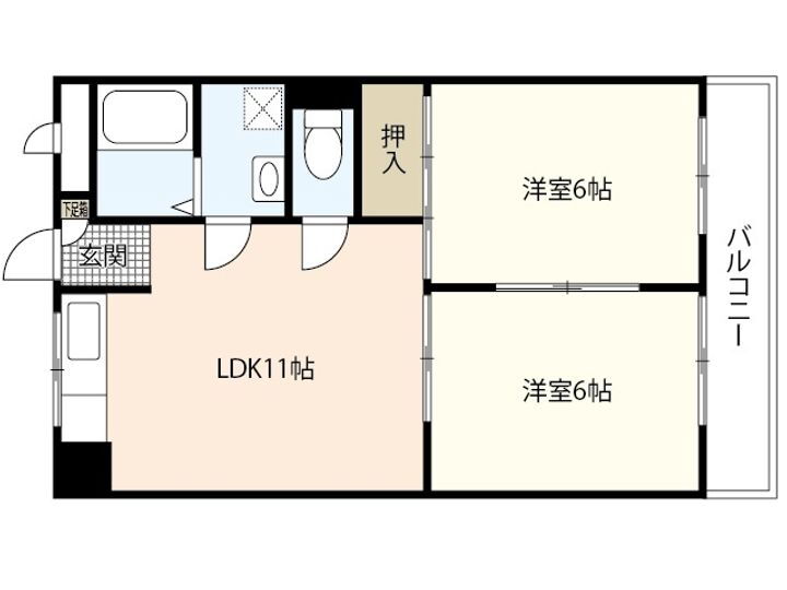 アルファさくら 3階 2LDK 賃貸物件詳細