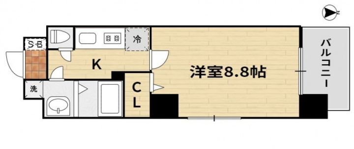 グランフォンテーヌ奉還町 3階 1K 賃貸物件詳細