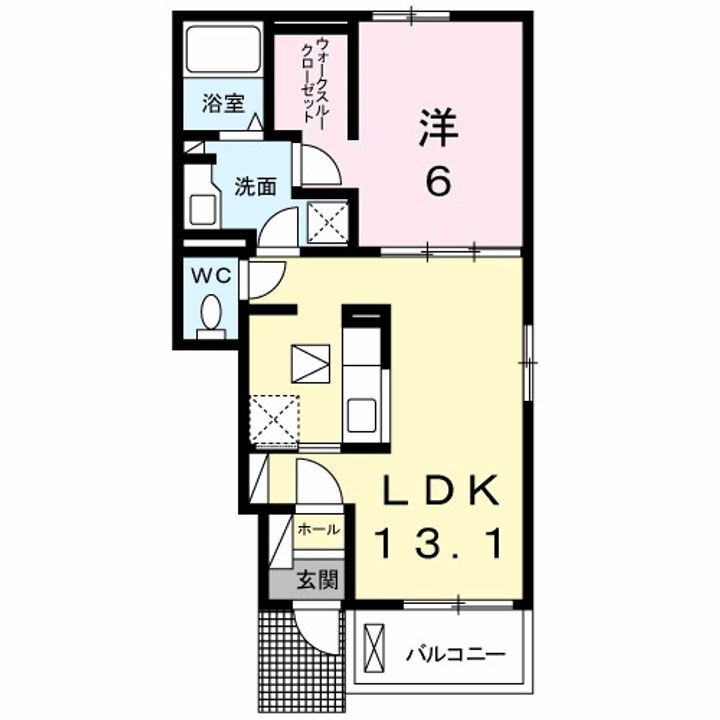 ソレイユ松崎　Ｂ 1階 1LDK 賃貸物件詳細