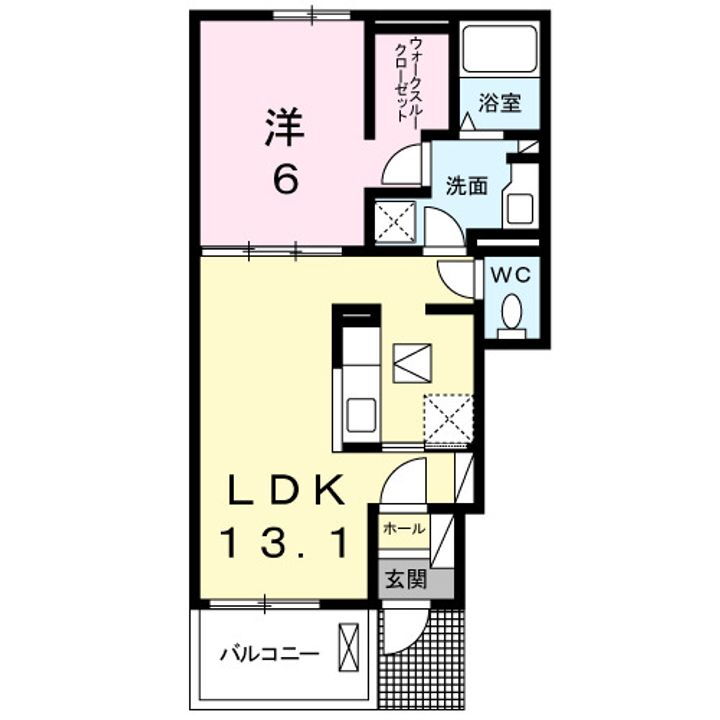 ソレイユ松崎　Ａ 1階 1LDK 賃貸物件詳細