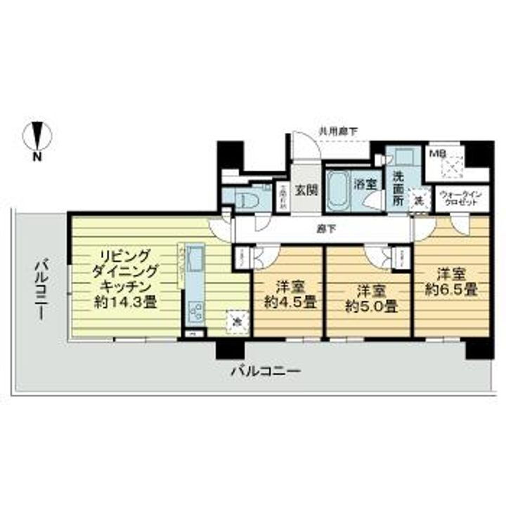 ライオンズタワー岡山千日前 11階 3LDK 賃貸物件詳細