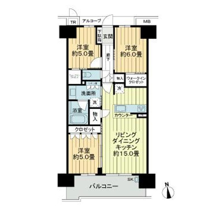 岡山県岡山市北区東古松５丁目 大元駅 3LDK マンション 賃貸物件詳細