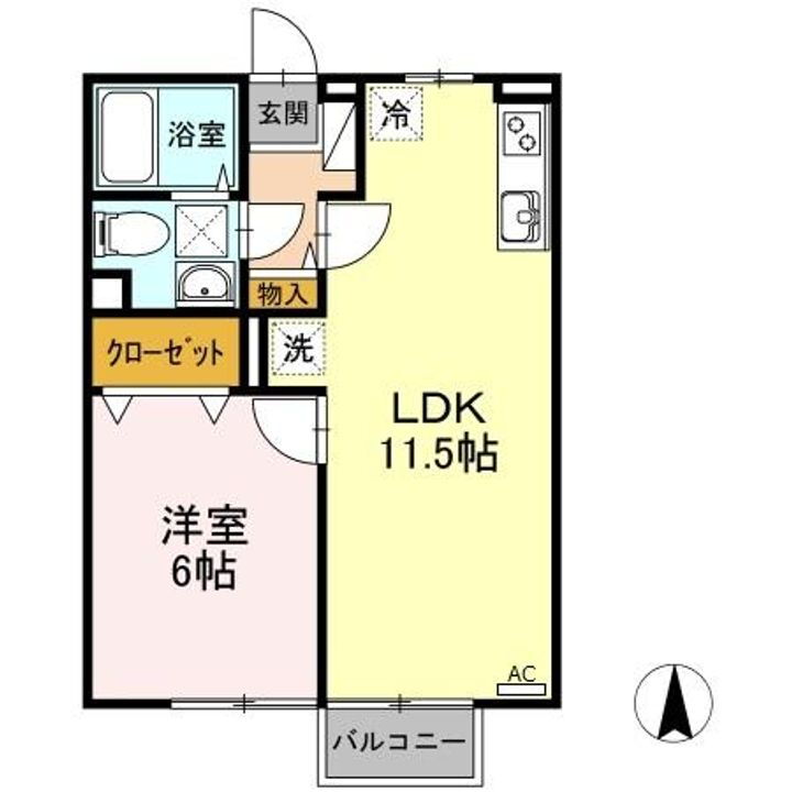 岡山県岡山市中区赤田 高島駅 1LDK アパート 賃貸物件詳細