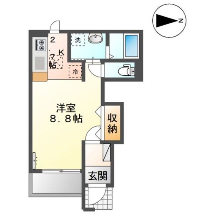 岡山県岡山市北区久米 北長瀬駅 1K アパート 賃貸物件詳細