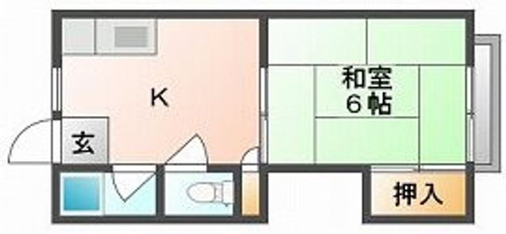 岡山県岡山市中区浜１丁目 西川原駅 1K アパート 賃貸物件詳細