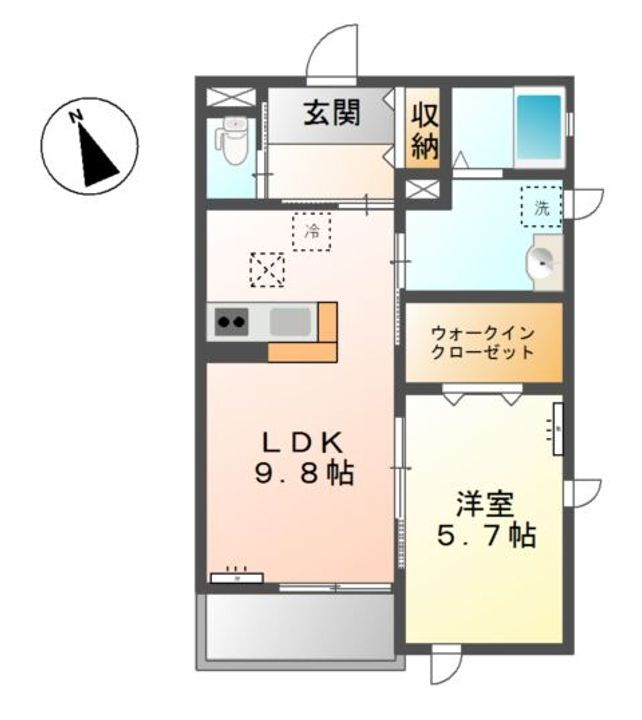 岡山県岡山市北区北方４丁目 法界院駅 1LDK アパート 賃貸物件詳細