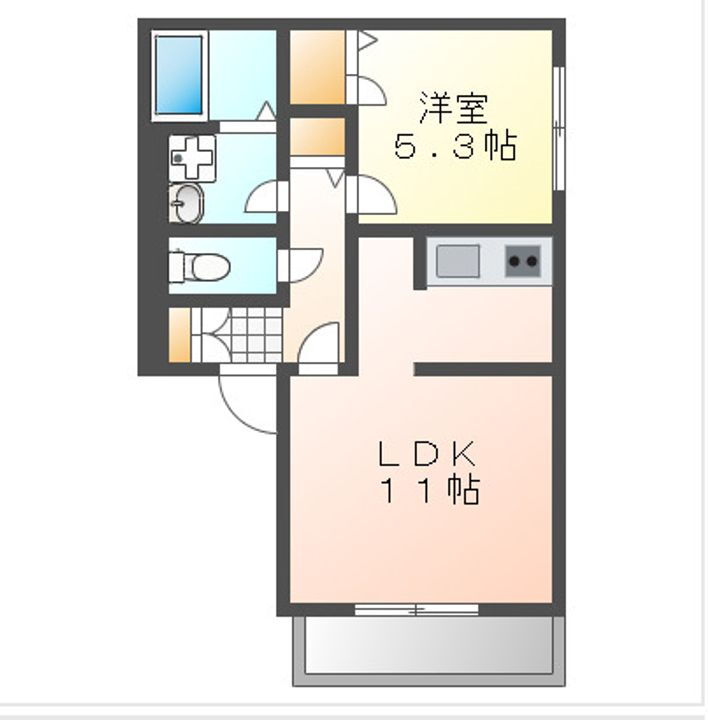 岡山県岡山市中区桜橋４丁目 清輝橋駅 1LDK アパート 賃貸物件詳細