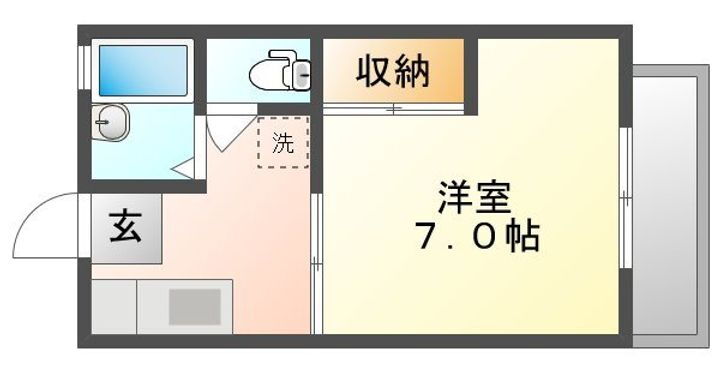 メゾンドＨＡＲＡ 2階 1K 賃貸物件詳細