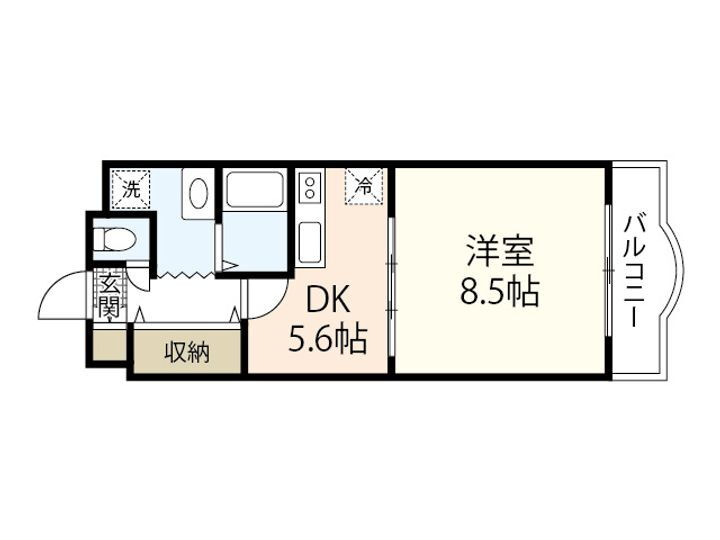 シオン北長瀬 3階 1DK 賃貸物件詳細
