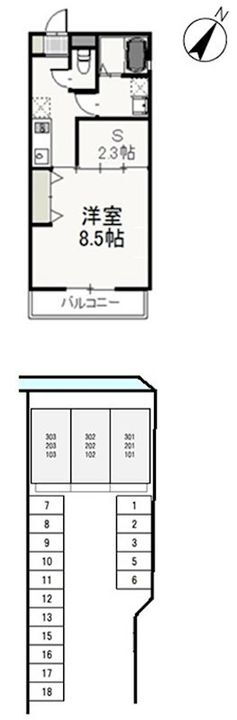 ＥＭＭＡ学南 1階 1SK 賃貸物件詳細