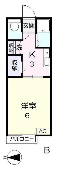 コーポ下伊福２ 2階 1K 賃貸物件詳細