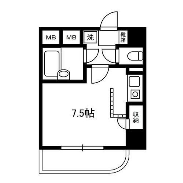 ダイアパレス京町ＩＩ 6階 1K 賃貸物件詳細