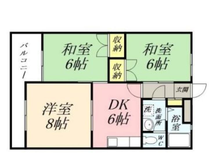 マンション難波　 2階 3DK 賃貸物件詳細