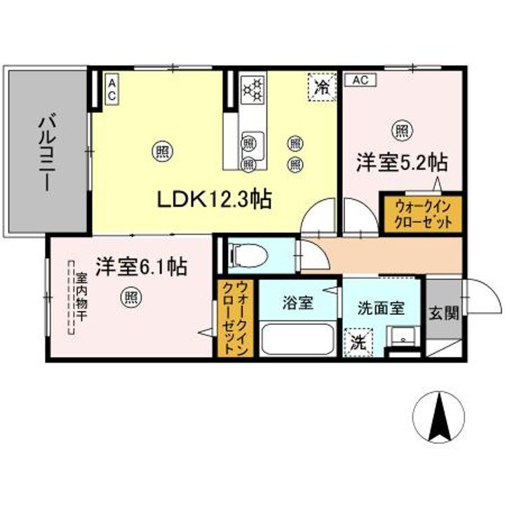 ル　コンテ 3階 2LDK 賃貸物件詳細