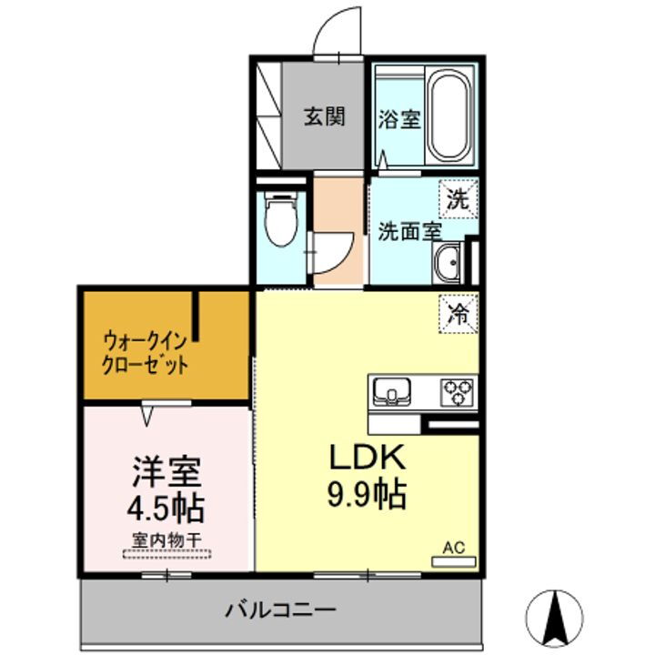 ルシエール 2階 1LDK 賃貸物件詳細