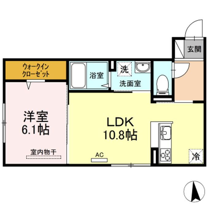 第５母恩 2階 1LDK 賃貸物件詳細