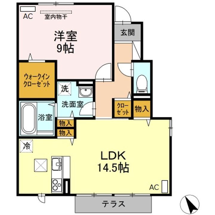 プリマヴェーラ　Ｄ棟 1階 1LDK 賃貸物件詳細