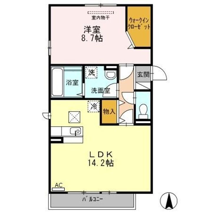 ベルパージュ　Ｂ棟 1階 1LDK 賃貸物件詳細