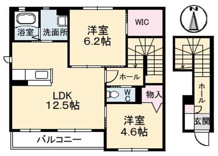 グラン・マーレ　壱番館 2階 2LDK 賃貸物件詳細