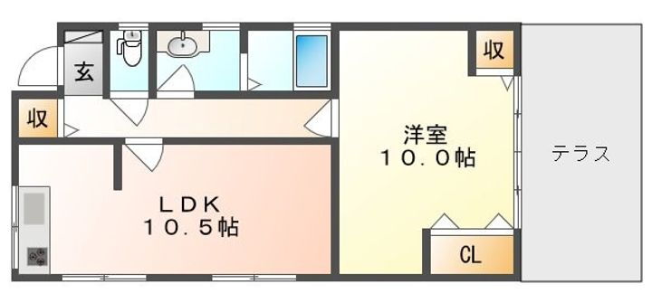倉富借家 1LDK 賃貸物件詳細