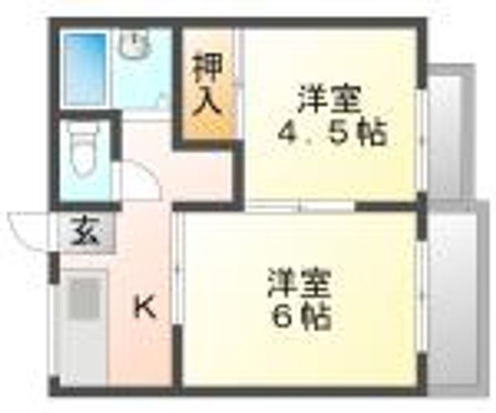 アネックスあゆみ　南棟 1階 2K 賃貸物件詳細