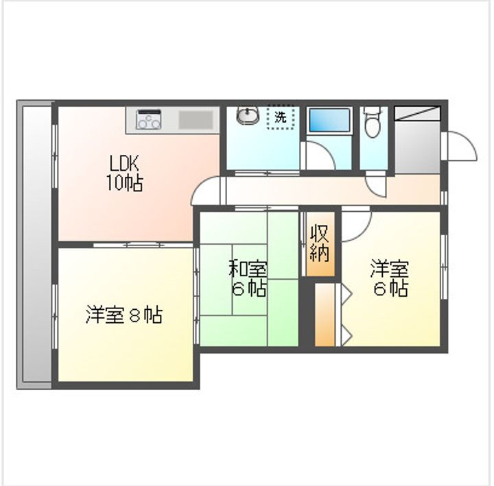 レジデンス泉 3階 3LDK 賃貸物件詳細