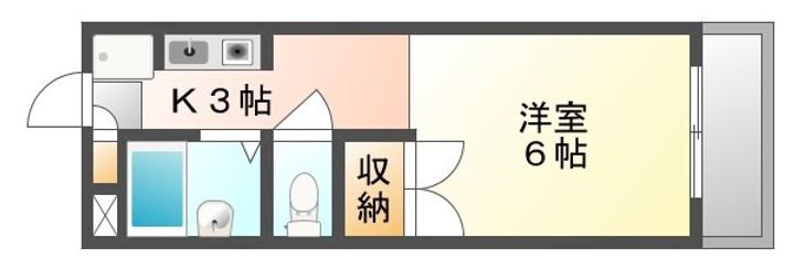 ピアサンライズ　Ｂ棟 2階 1K 賃貸物件詳細