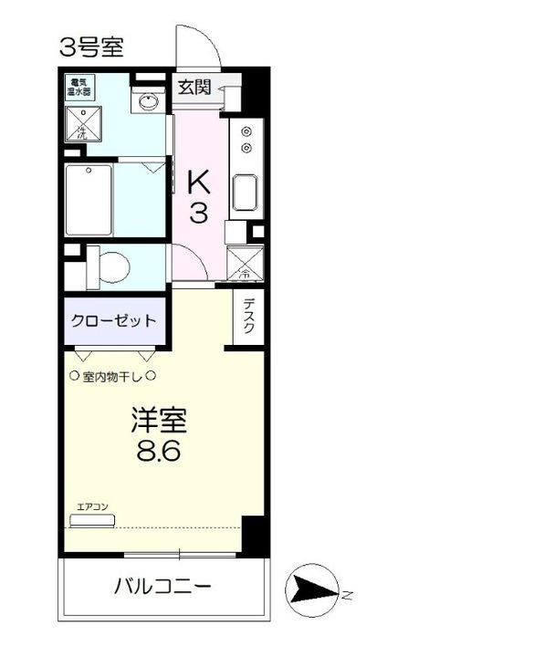 ８Ｌｅａｆ大元 6階 1K 賃貸物件詳細