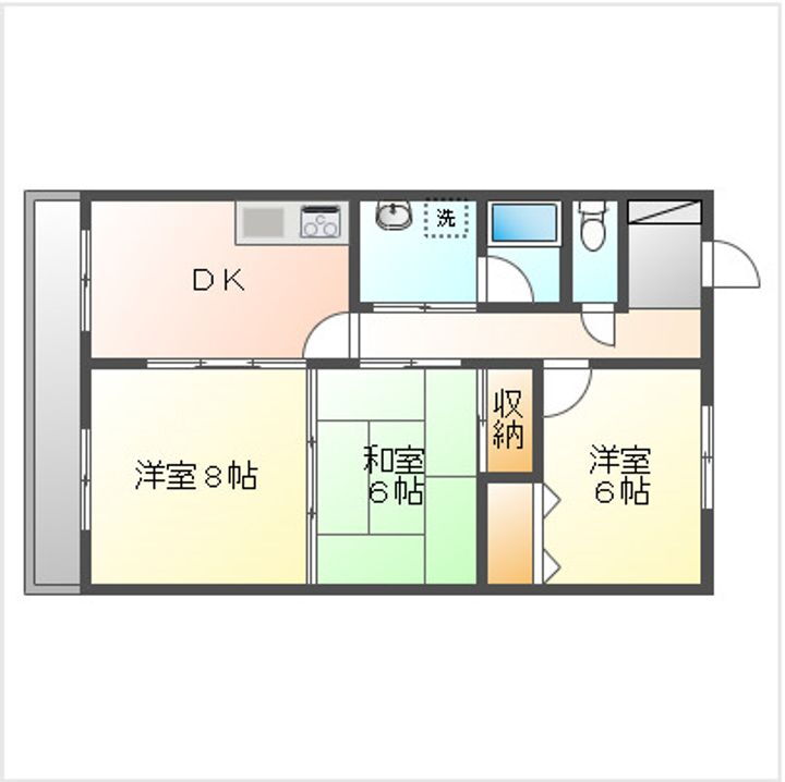 レジデンス泉 1階 3DK 賃貸物件詳細