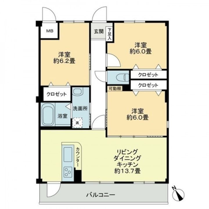 フォブールＳＡＩ 1階 3LDK 賃貸物件詳細
