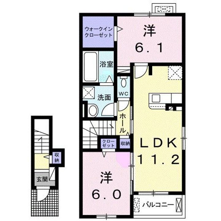 プライム・ガーデン 2階 2LDK 賃貸物件詳細
