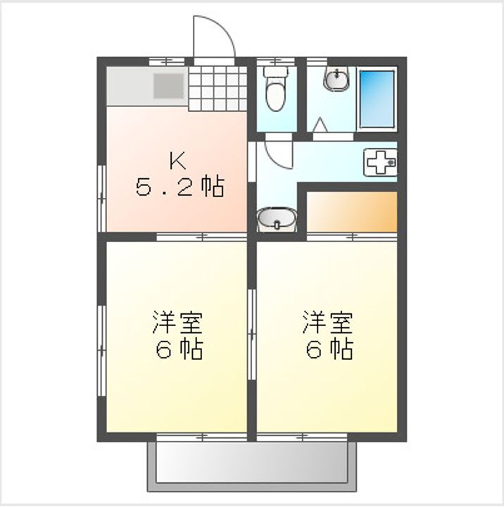 岡山県岡山市東区沼 上道駅 2K アパート 賃貸物件詳細