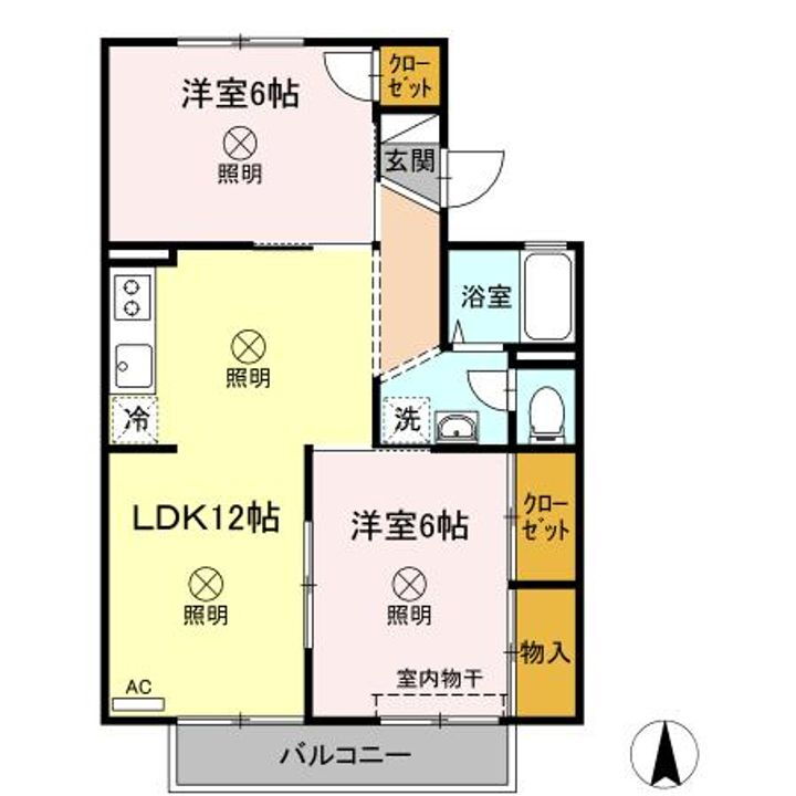 岡山県岡山市中区下 東岡山駅 2LDK アパート 賃貸物件詳細