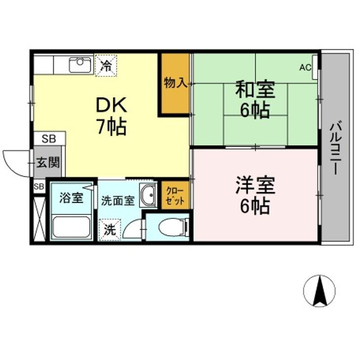 ベルパルク 3階 2DK 賃貸物件詳細
