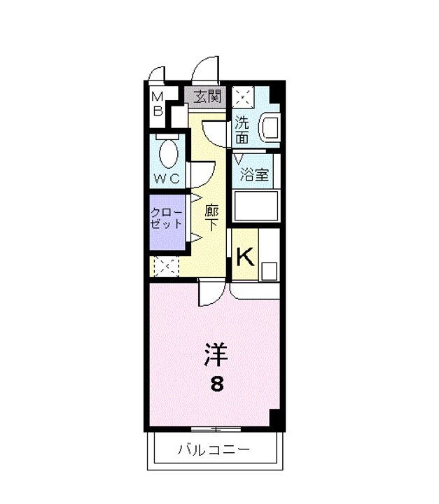 岡山県岡山市北区青江３丁目 清輝橋駅 1K マンション 賃貸物件詳細