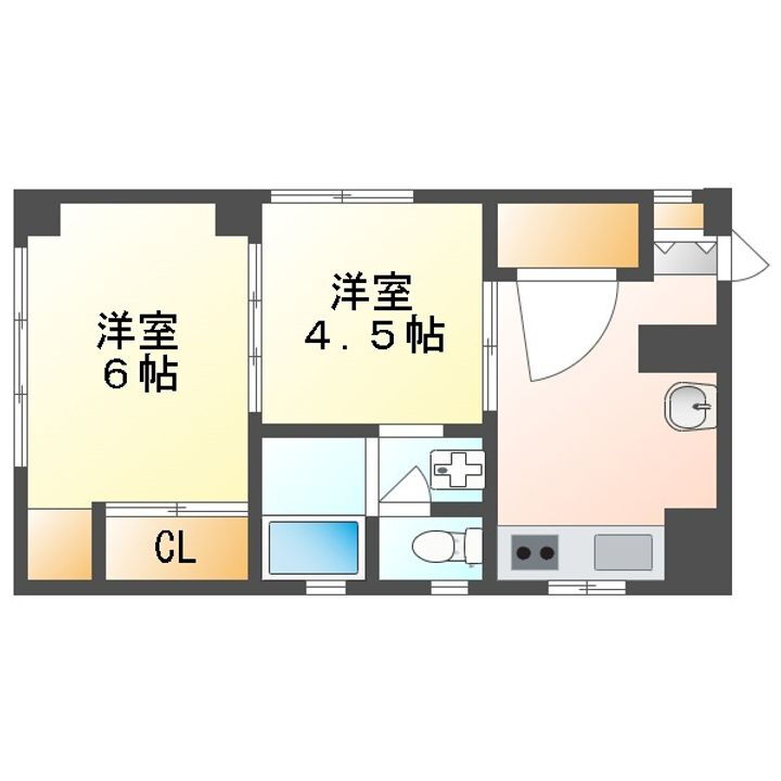 岡山県岡山市北区大供１丁目 清輝橋駅 2DK マンション 賃貸物件詳細