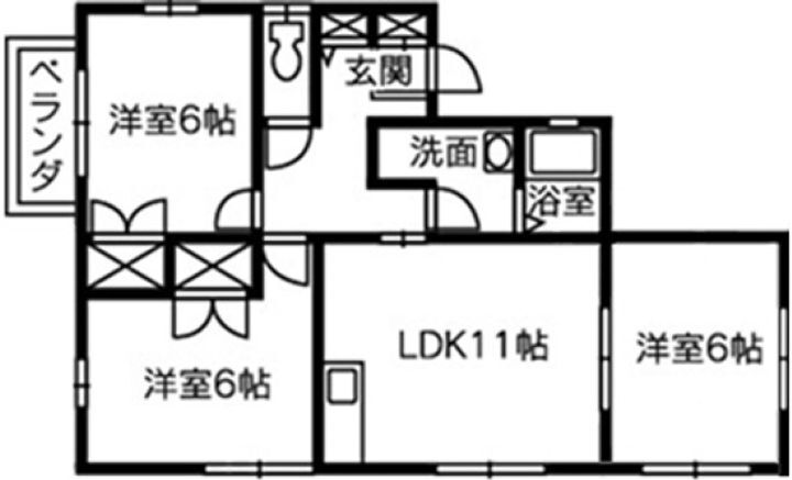 平井コーポ 2階 3LDK 賃貸物件詳細