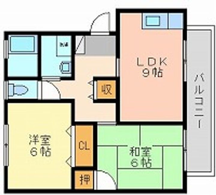 ユモレスク　Ｃ　 1階 2LDK 賃貸物件詳細